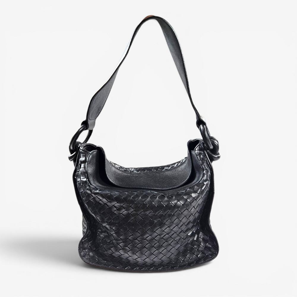 Vintage Bottega Veneta Intrecciato Woven Shoulder Bag
